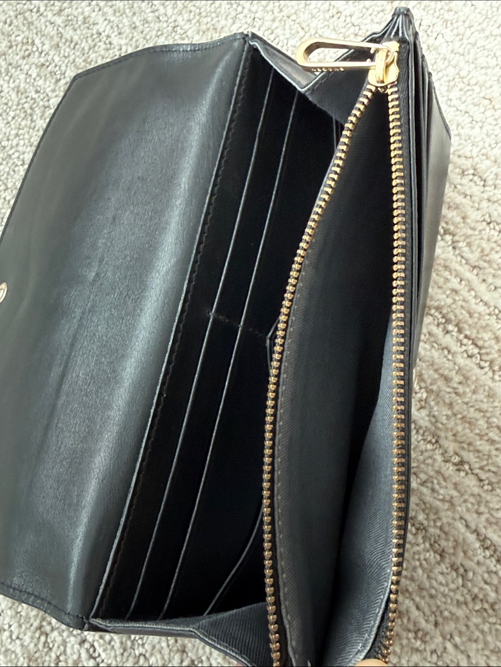 Skagen Black Cow Hide Leather Continental Card Holder Wallet - Picture 6 of 9